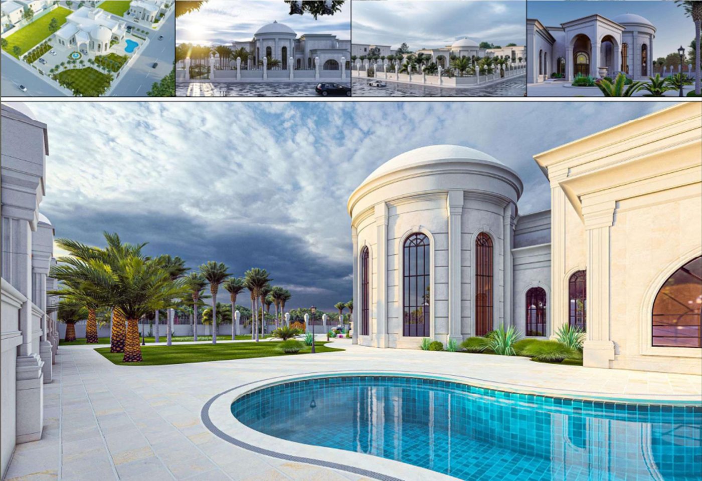 Classical luxury villa with pool