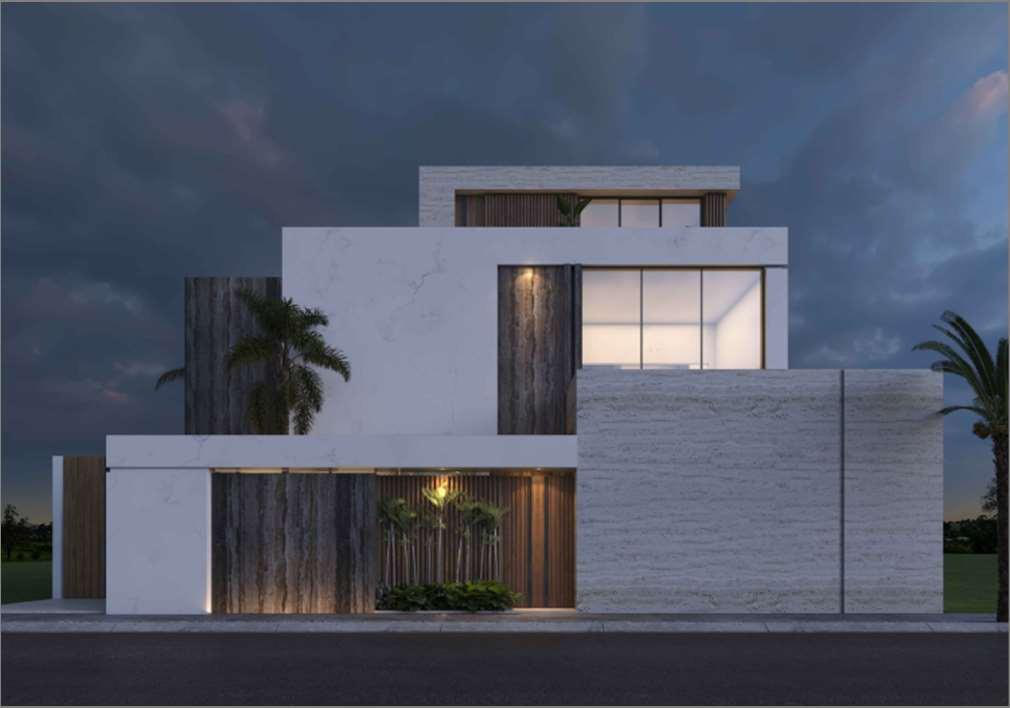 Contemporary villa exterior