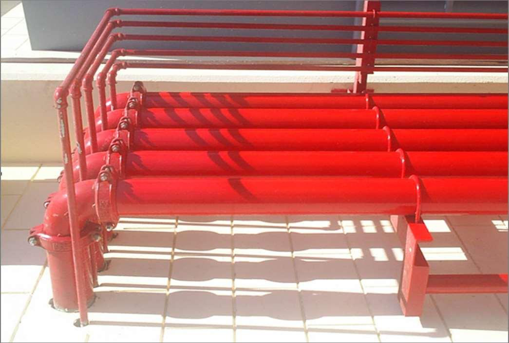 Fire fighting pipework